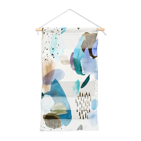 Ninola Design Mineral Abstract Blue Sea Wall Hanging Portrait