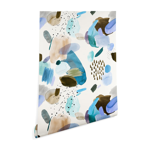 Ninola Design Mineral Abstract Blue Sea Wallpaper