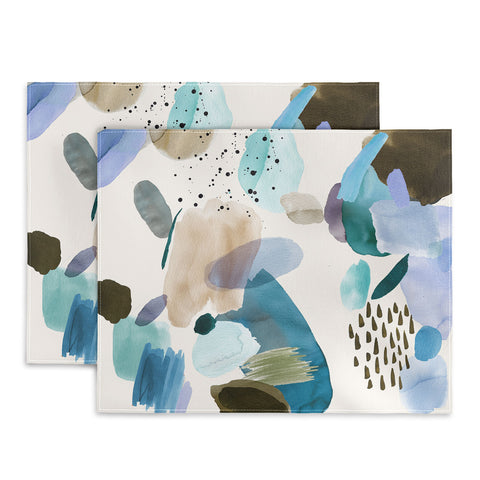 Ninola Design Mineral Abstract Blue Sea Placemat
