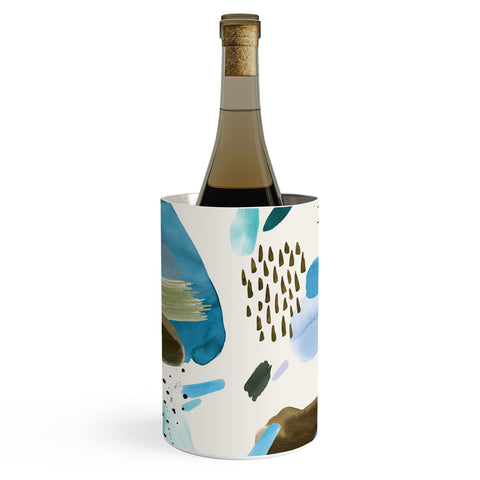 Ninola Design Mineral Abstract Blue Sea Wine Chiller