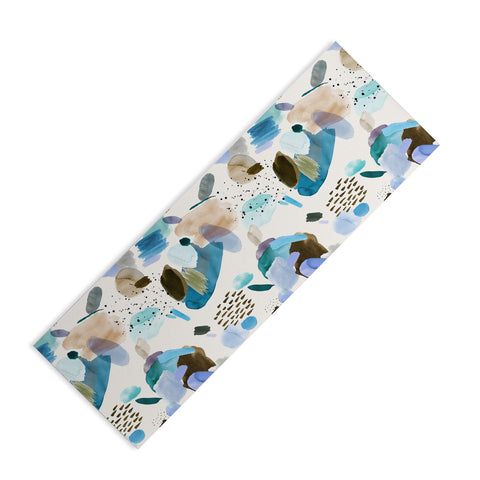 Ninola Design Mineral Abstract Blue Sea Yoga Mat