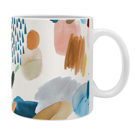Ninola Design Mineral Abstract Gold Blue Coffee Mug