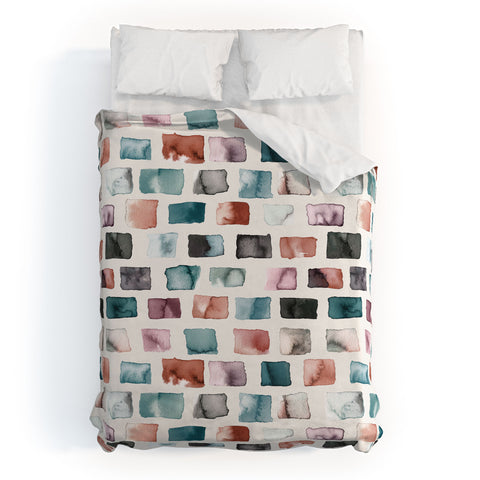 Ninola Design Mineral Color Blocks Rustic Duvet Cover