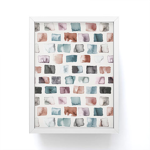 Ninola Design Mineral Color Blocks Rustic Framed Mini Art Print