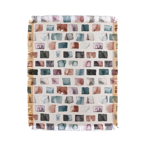 Ninola Design Mineral Color Blocks Rustic Throw Blanket