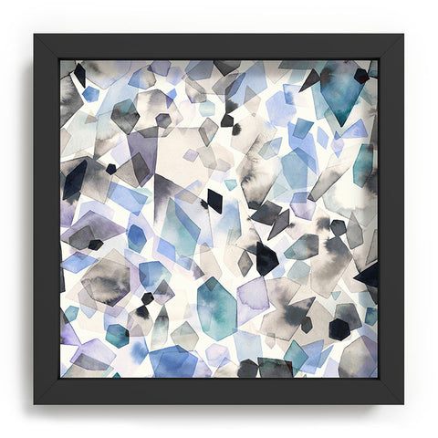 Ninola Design Mineral Crystals Gems Blue Recessed Framing Square