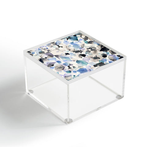 Ninola Design Mineral Crystals Gems Blue Acrylic Box