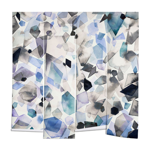 Ninola Design Mineral Crystals Gems Blue Wall Mural