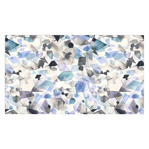 Ninola Design Mineral Crystals Gems Blue Tablecloth