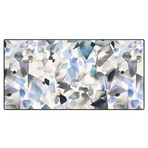 Ninola Design Mineral Crystals Gems Blue Desk Mat