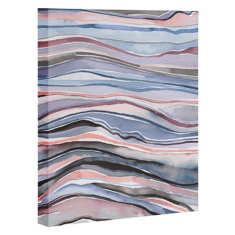 Ninola Design Mineral layers Pink blue Art Canvas