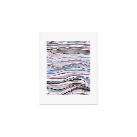 Ninola Design Mineral layers Pink blue Art Print