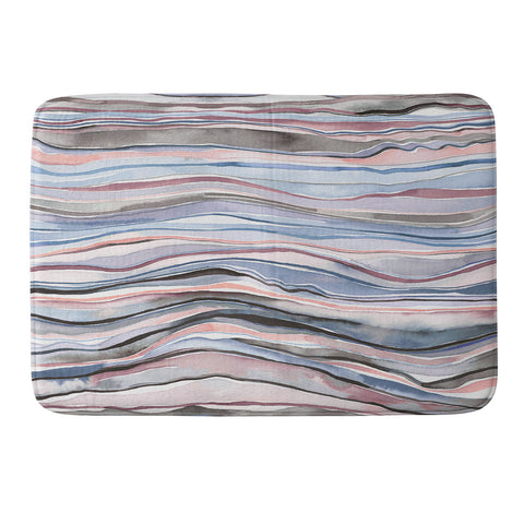Ninola Design Mineral layers Pink blue Memory Foam Bath Mat