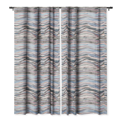 Ninola Design Mineral layers Pink blue Blackout Window Curtain