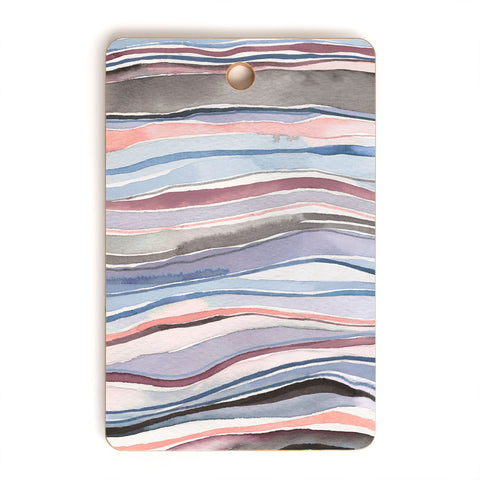 Ninola Design Mineral layers Pink blue Cutting Board Rectangle