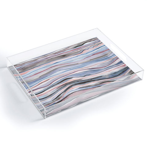 Ninola Design Mineral layers Pink blue Acrylic Tray
