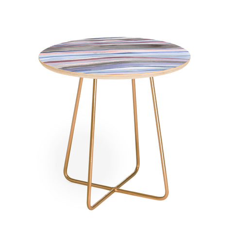 Ninola Design Mineral layers Pink blue Round Side Table