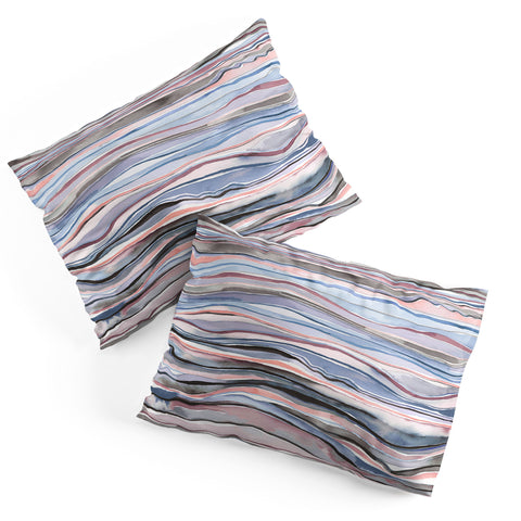 Ninola Design Mineral layers Pink blue Pillow Shams
