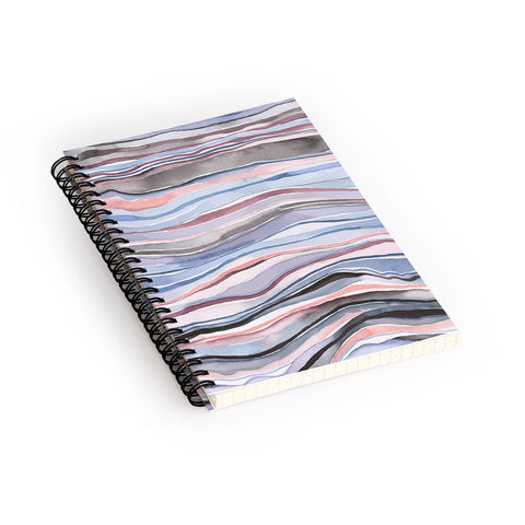 Ninola Design Mineral layers Pink blue Spiral Notebook