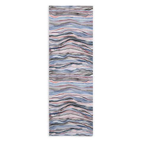Ninola Design Mineral layers Pink blue Yoga Towel