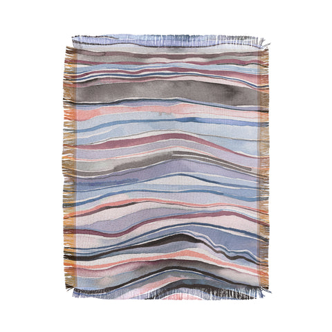 Ninola Design Mineral layers Pink blue Throw Blanket