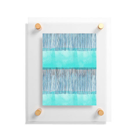 Ninola Design Minimal stripes blue Floating Acrylic Print