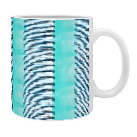 Ninola Design Minimal stripes blue Coffee Mug