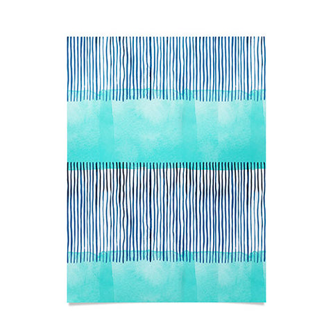 Ninola Design Minimal stripes blue Poster