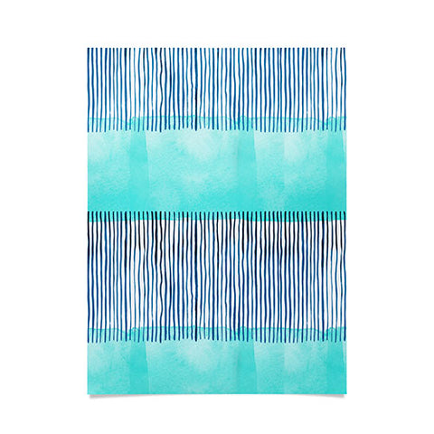 Ninola Design Minimal stripes blue Poster