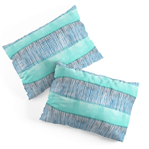 Ninola Design Minimal stripes blue Pillow Shams