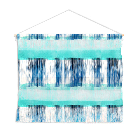 Ninola Design Minimal stripes blue Wall Hanging Landscape