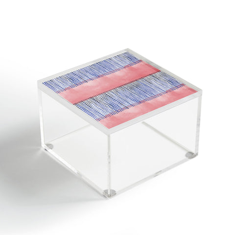 Ninola Design Minimal stripes pink Acrylic Box