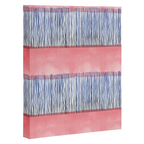 Ninola Design Minimal stripes pink Art Canvas
