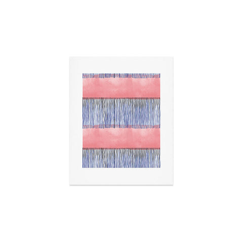 Ninola Design Minimal stripes pink Art Print