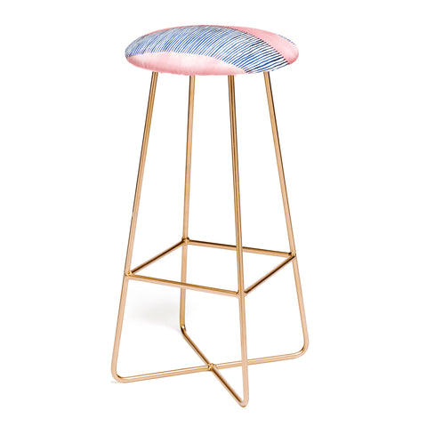 Ninola Design Minimal stripes pink Bar Stool