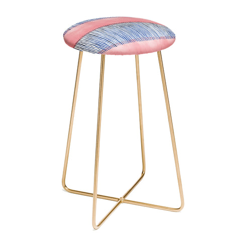 Ninola Design Minimal stripes pink Counter Stool