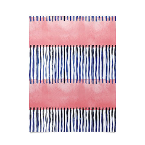 Ninola Design Minimal stripes pink Poster