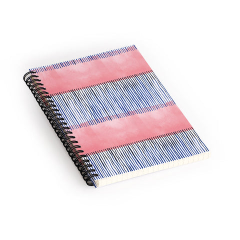 Ninola Design Minimal stripes pink Spiral Notebook