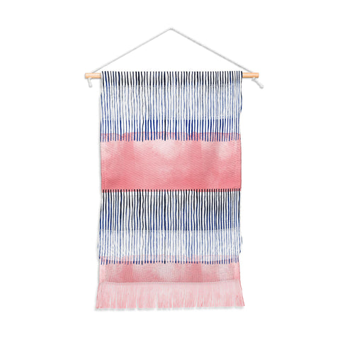 Ninola Design Minimal stripes pink Wall Hanging Portrait