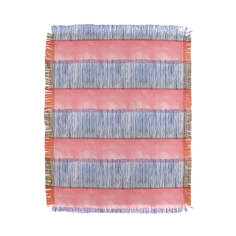 Ninola Design Minimal stripes pink Throw Blanket