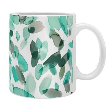 Ninola Design Mint flower petals abstract stains Coffee Mug