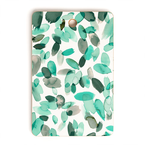 Ninola Design Mint flower petals abstract stains Cutting Board Rectangle