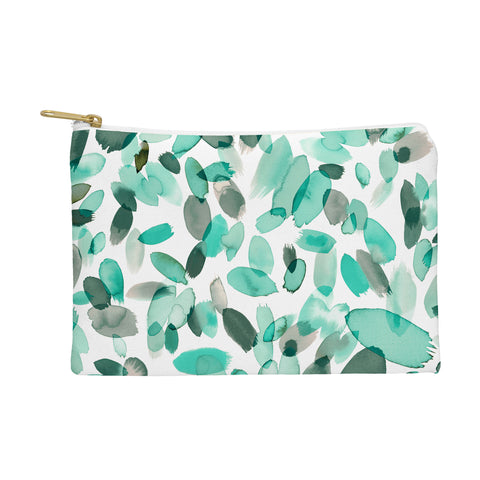 Ninola Design Mint flower petals abstract stains Pouch