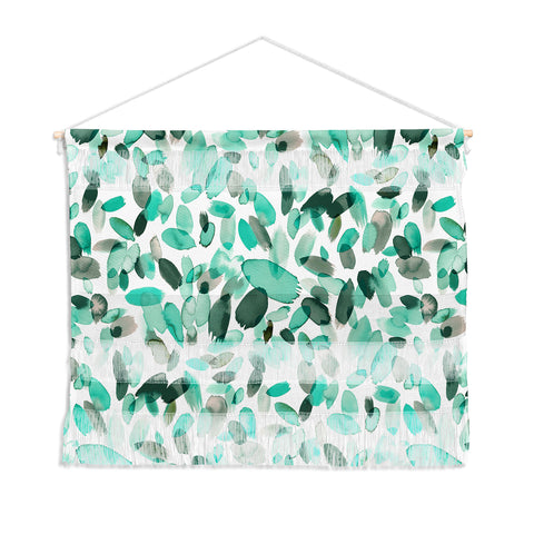 Ninola Design Mint flower petals abstract stains Wall Hanging Landscape