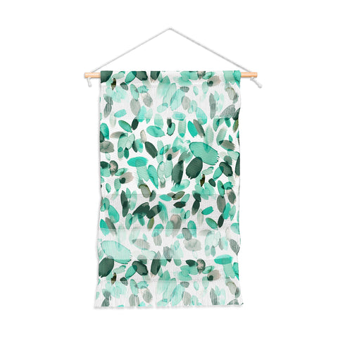 Ninola Design Mint flower petals abstract stains Wall Hanging Portrait