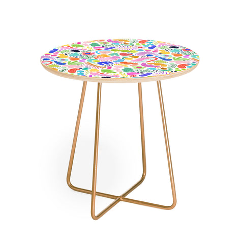 Ninola Design Modern Abstract Bold Shapes Round Side Table