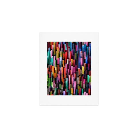 Ninola Design Modern colorful brushstrokes painting stripes Art Print
