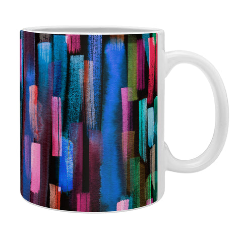 Ninola Design Modern colorful brushstrokes painting stripes Coffee Mug