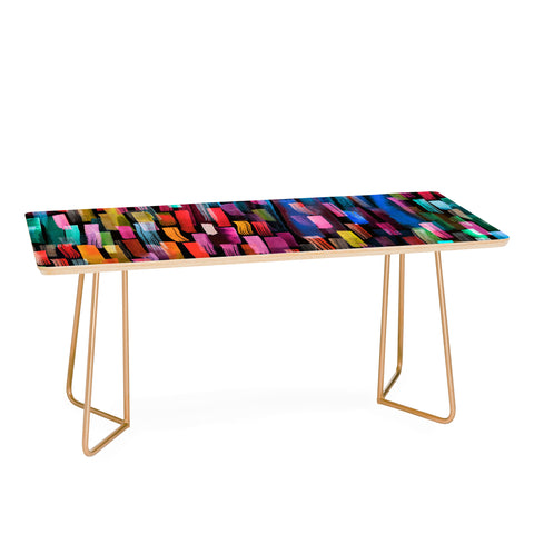 Ninola Design Modern colorful brushstrokes painting stripes Coffee Table