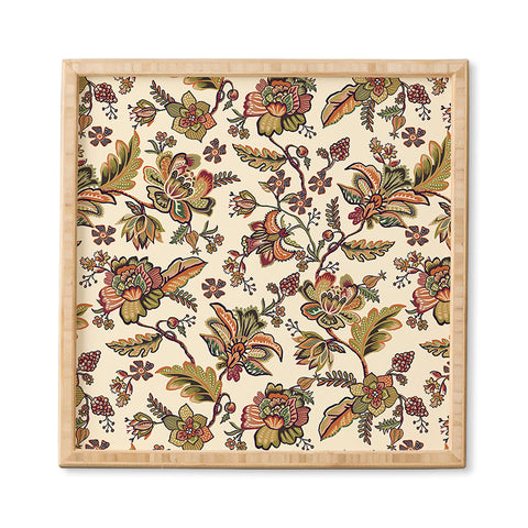 Ninola Design Modern Indienne Gold green Framed Wall Art